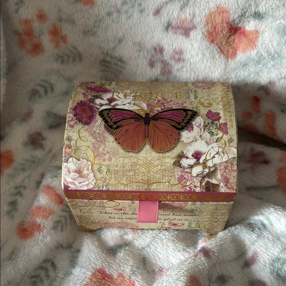 “Rejoice” Butterfly Decorative Box